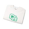 California Embroidered Crewneck Sweatshirt — Green Vintage 'CA' Paw Logo