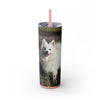 Skinny Tumbler with Straw – 20 oz Stainless Steel Cup