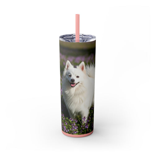 Skinny Tumbler with Straw – 20 oz Stainless Steel Cup