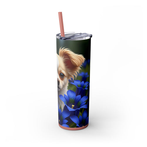 Skinny Tumbler with Straw – 20 oz Stainless Steel Cup