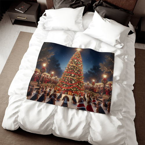 Christmas Tree Lighting Celebration Blanket