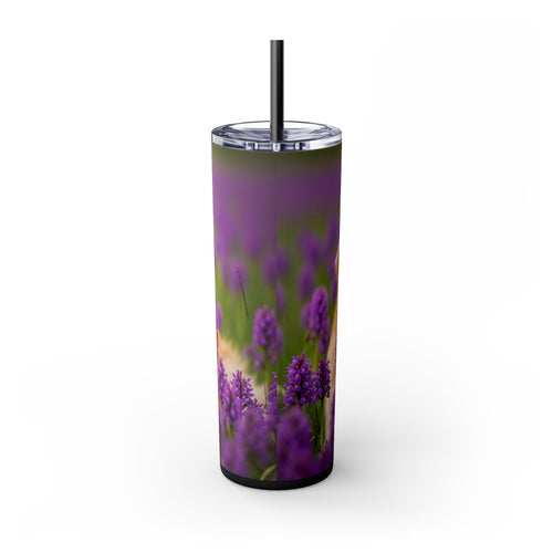 Skinny Tumbler with Straw – 20 oz Stainless Steel Cup