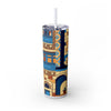 Skinny Tumbler with Straw – 20 oz Stainless Steel Cup