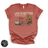 Life Is Better by the Campfire Bigfoot Tee | Funny Camping Sasquatch Graphic T-Shirt