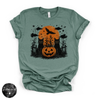 Black Cats & Jack O'Lanterns Tee | Vintage Halloween Graphic T-Shirt