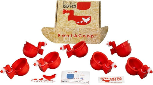 Automatic Chicken Water Cup Waterer Kit for Poultry 6-Pack