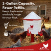 RentACoop 2 Gallon Chicken Waterer with 4 Auto-Fill Water Cups and 4 Horizontal nipples