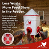 RentACoop 25lb BPA-Free Chicken Feeder with 4 Large Ports and Adjustable Stand - Center Placement