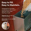 RentACoop Metal Trough Feeder with Lid - 25lb Capacity