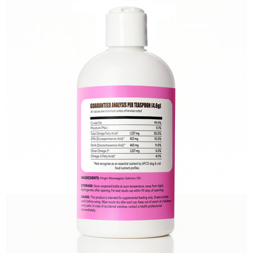 Pure Salmon Oil for Dogs – Omega 3 & 6 Supplement for Shiny Coat, Healthy Skin, Joint & Immune Support, All Breeds, 16 oz Wellness pet farm