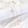 5PCS Fashion Butterfly Pendants Necklace Earrings Ring Bracelet Sets For Women Jewelry Set Bridal Wedding Jewelry Gift