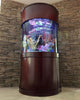90 Gallon Glass 3/4 Cylinder Round Aquarium With Stand and Canopy in Golden Oak