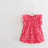 Cute Fly Shoulder Sleeve Top For Girls Thin Cotton And Linen