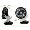 USB Battery Oscillating Clip On Fan Desk Baby Stroller Portable Air Cooling Fans
