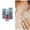 Eternal Rose Teddy Bear Gifts Box With Necklace Rotate Rose Jewelry Box Valentine Wedding Storage Gift Case For Women Girlfriend