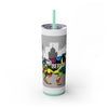 Skinny Tumbler with Straw – 20 oz Stainless Steel Cup