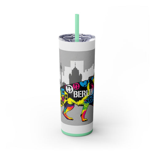 Skinny Tumbler with Straw – 20 oz Stainless Steel Cup