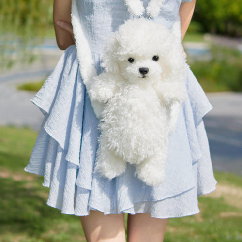 Poodle Dog Backpack – Plush Puppy Bag for Daily Use