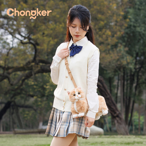 Ginger Cat Bag – Plush Shoulder Bag for Cat Lovers