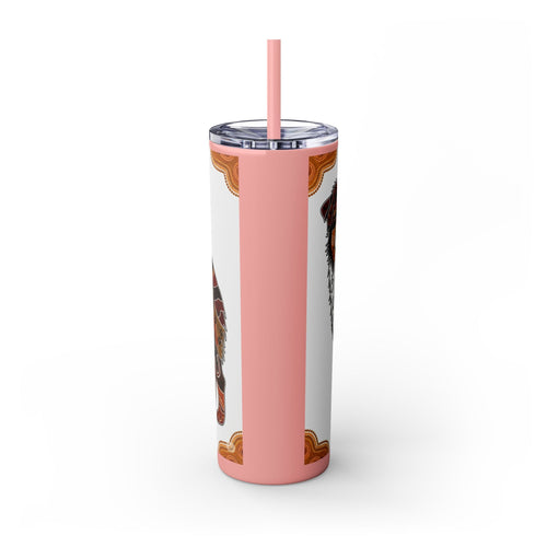 Skinny Tumbler with Straw – 20 oz Stainless Steel Cup