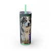 Skinny Tumbler with Straw – 20 oz Stainless Steel Cup