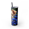 Skinny Tumbler with Straw – 20 oz Stainless Steel Cup