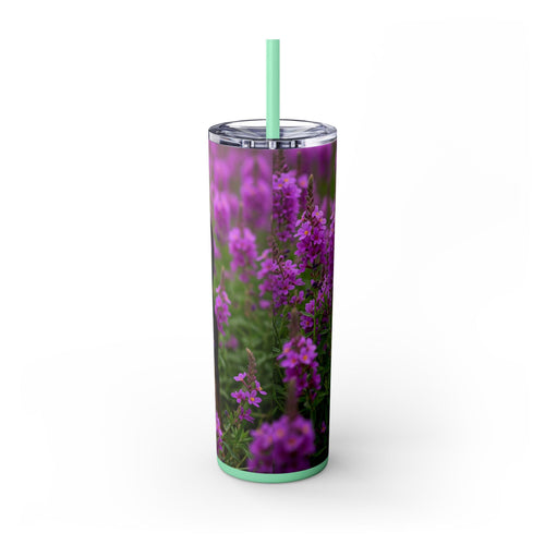 Skinny Tumbler with Straw – 20 oz Stainless Steel Cup