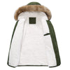 Fur collar plus size thick long padded coat