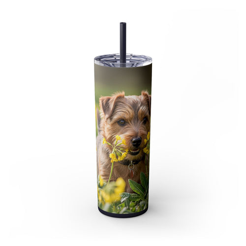 Skinny Tumbler with Straw – 20 oz Stainless Steel Cup