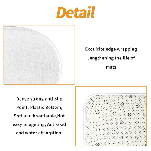 31.5x20in Flannel Non-slip Floor Mats Three-piece Set