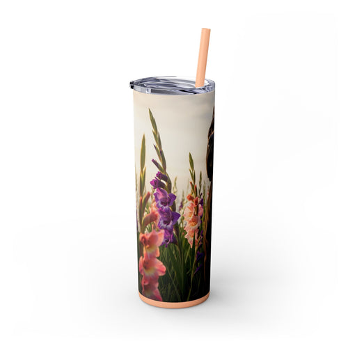 Skinny Tumbler with Straw – 20 oz Stainless Steel Cup
