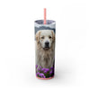 Skinny Tumbler with Straw – 20 oz Stainless Steel Cup