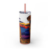 Skinny Tumbler with Straw – 20 oz Stainless Steel Cup
