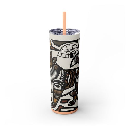 Skinny Tumbler with Straw – 20 oz Stainless Steel Cup