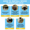 Premium Hardwood Furniture Leg Replacement