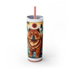 Skinny Tumbler with Straw – 20 oz Stainless Steel Cup