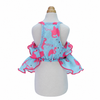 Blue Flamingo Ruffle Dog Dress