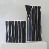Hand Painted Black And White Striped Ceramic Vase Living Room Desktop Bookcase