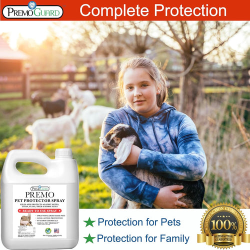 Pet Protector Spray 128 oz | Plant Based Non-Toxic Treatment | Premo Guard
