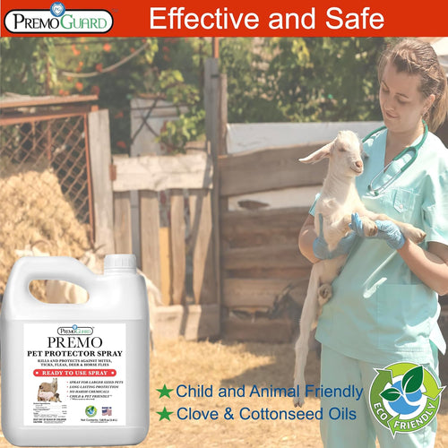 Pet Protector Spray 128 oz | Plant Based Non-Toxic Treatment | Premo Guard