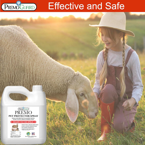Pet Protector Spray 128 oz | Plant Based Non-Toxic Treatment | Premo Guard