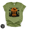 Black Cats & Jack O'Lanterns Tee | Vintage Halloween Graphic T-Shirt