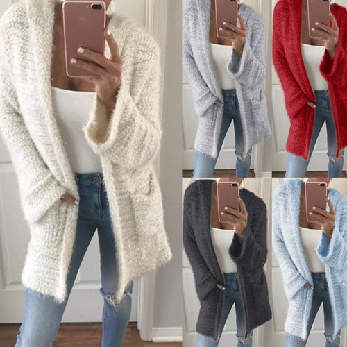 Plus size candy color plush long sleeves