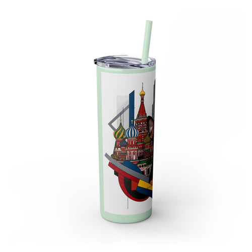 Skinny Tumbler with Straw – 20 oz Stainless Steel Cup