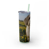 Skinny Tumbler with Straw – 20 oz Stainless Steel Cup