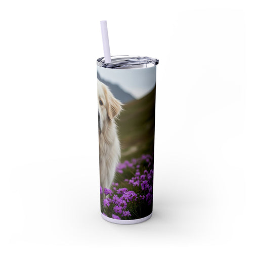 Skinny Tumbler with Straw – 20 oz Stainless Steel Cup