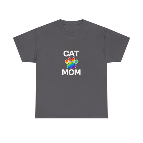 Pride Cat Mom Heavy Duty Unisex Tee Sizes Small - 5XL (11 colors)