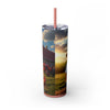 Skinny Tumbler with Straw – 20 oz Stainless Steel Cup
