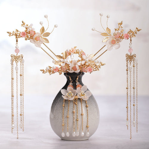 Ancient Hanfu headdress flow super step hairpin