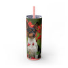 Skinny Tumbler with Straw – 20 oz Stainless Steel Cup